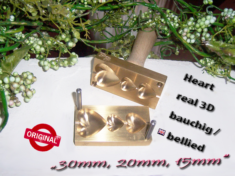 molding press "Bavarian real 3D Hearts bellied"